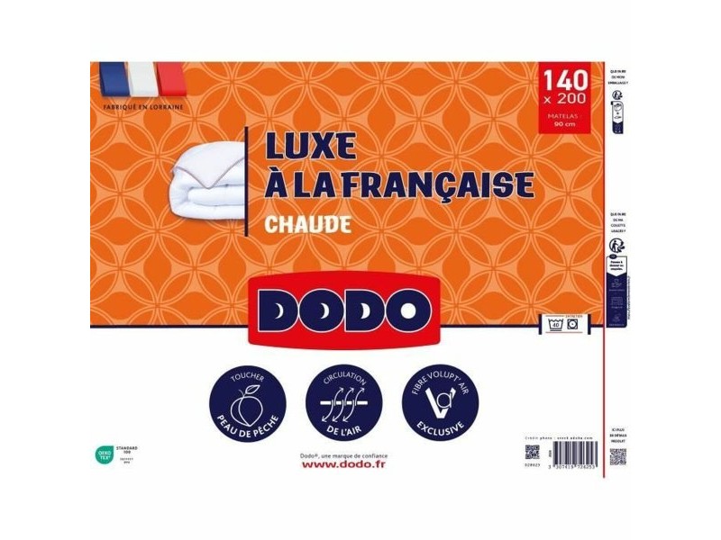 Скандинавски Стил Пълнеж DODO VOLUPT'AIR Бял 350 g/m² 140 x 200 cm (1 Части)