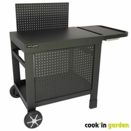 Маса за барбекю Cook'in Garden Reva 110 Premium Стомана Градина Черен 108 x 55 cm