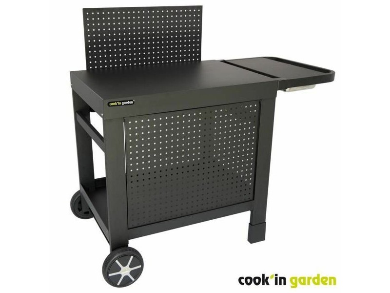 Маса за барбекю Cook'in Garden Reva 110 Premium Стомана Градина Черен 108 x 55 cm