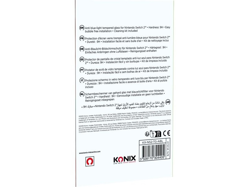 Протектор за екран за Nintendo Switch 2 KONIX