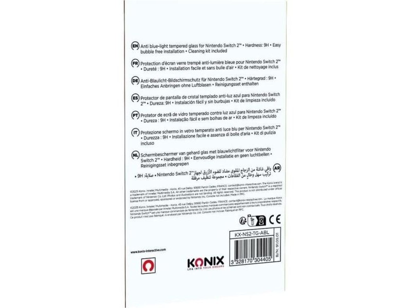 Протектор за екран за Nintendo Switch 2 KONIX