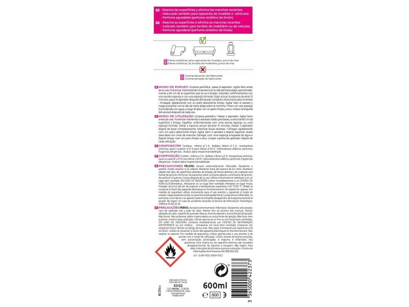 Препарат за почистване на килими Starwax 600 ml