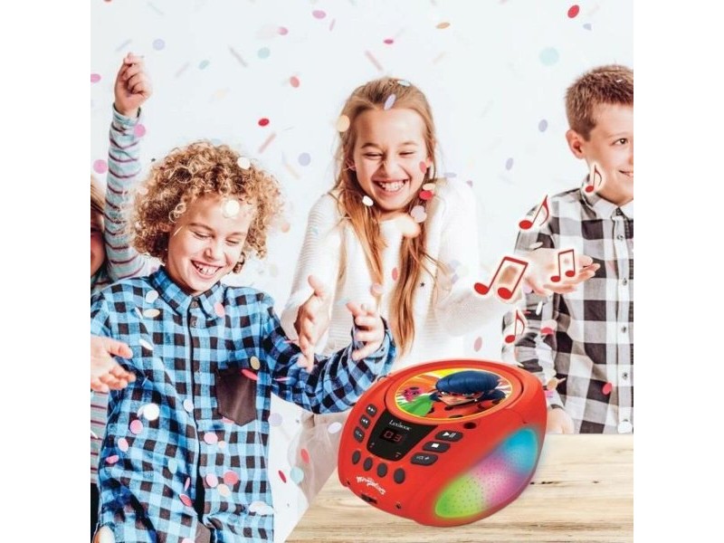 CD/MP3 плейър Lexibook Miraculous Bluetooth 5.0 Червен