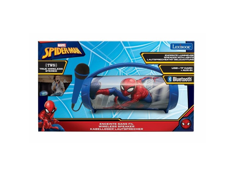 Тонколони с блутут и микрофон Караоке Lexibook Spider-Man