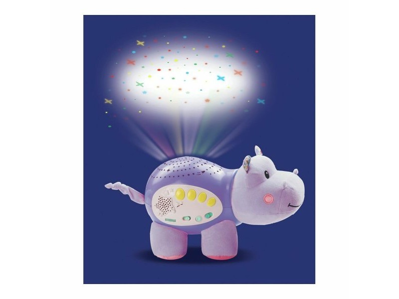 Мека играчка със звук Vtech Hippo Dodo Starry Night (FR) Лилав