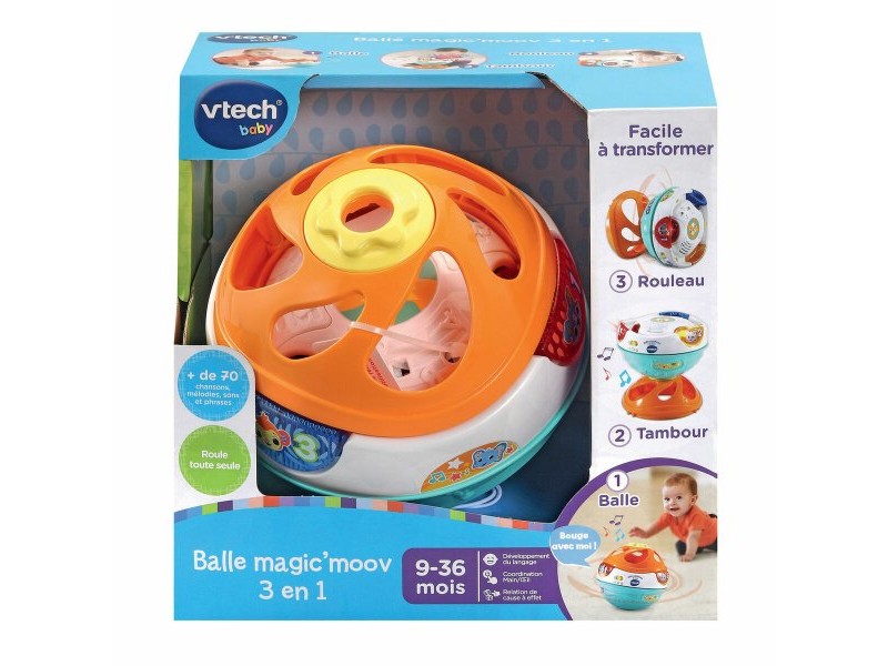 Интерактивна Играчка за Бебе Vtech Baby Magic'Moov Ball 3 in 1