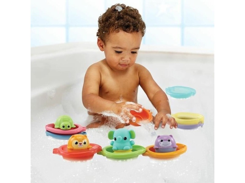 Образователна игра Vtech Baby Cofret de Bain empilo rigo l´eu (FR)