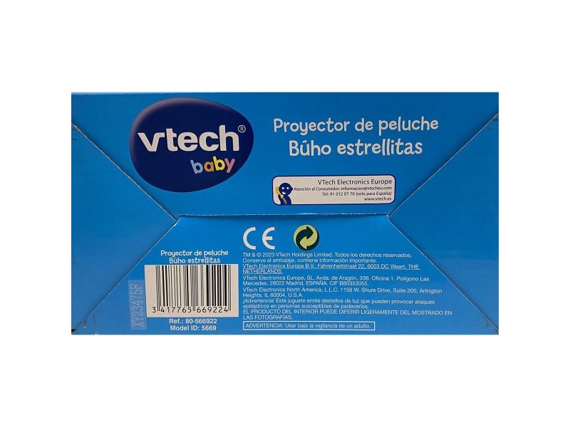 Мобилен Прожектор Vtech 18,8 x 10 x 21,6 cm Бухал