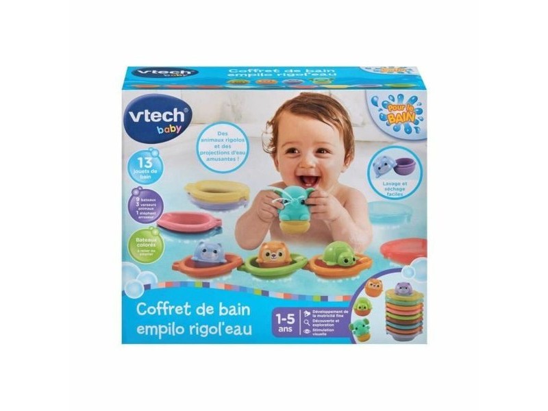 Образователна игра Vtech Baby Coffret de Bain empilo rigo l´eu (FR)