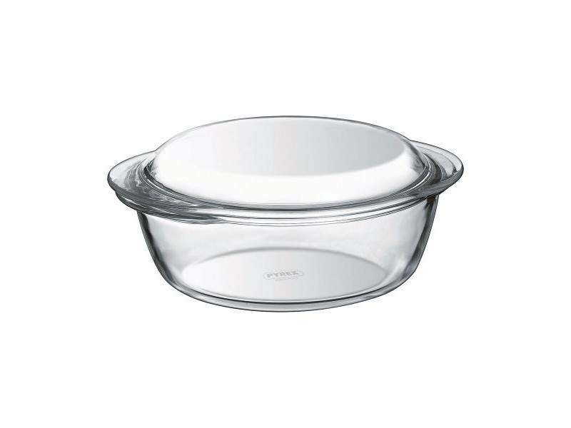 Касерола с Капак Pyrex 1,4 L 18 x 9 x 21 cm Бял Прозрачен Cтъкло