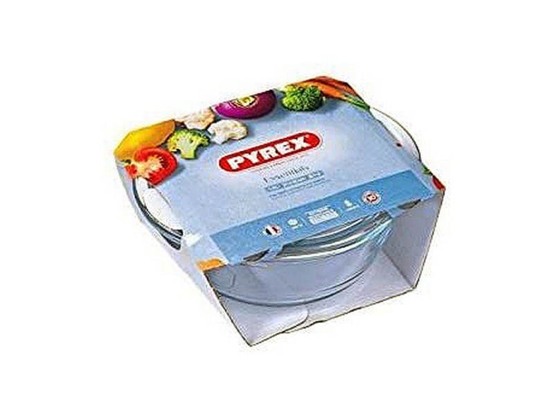 Касерола с Капак Pyrex 1,4 L 18 x 9 x 21 cm Бял Прозрачен Cтъкло