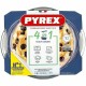 Касерола с Капак Pyrex 1,4 L 18 x 9 x 21 cm Бял Прозрачен Cтъкло
