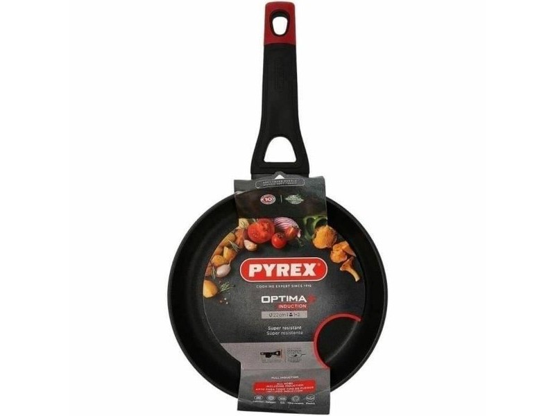 Тиган Pyrex Черен Алуминий Ø 22 cm