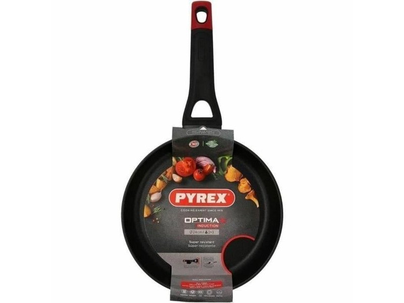 Тиган Pyrex Черен Алуминий Ø 24 cm