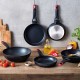 Тиган Pyrex Черен Неръждаема стомана Алуминий Ø 28 cm