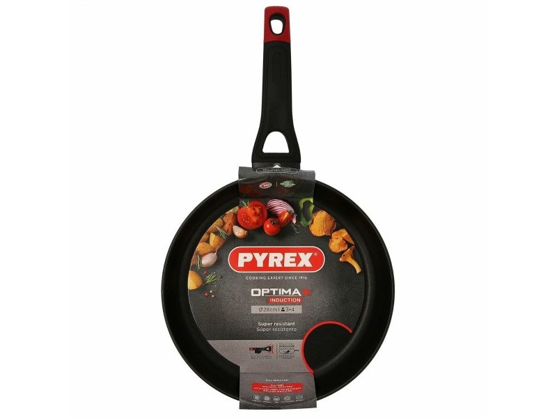 Тиган Pyrex Черен Неръждаема стомана Алуминий Ø 28 cm