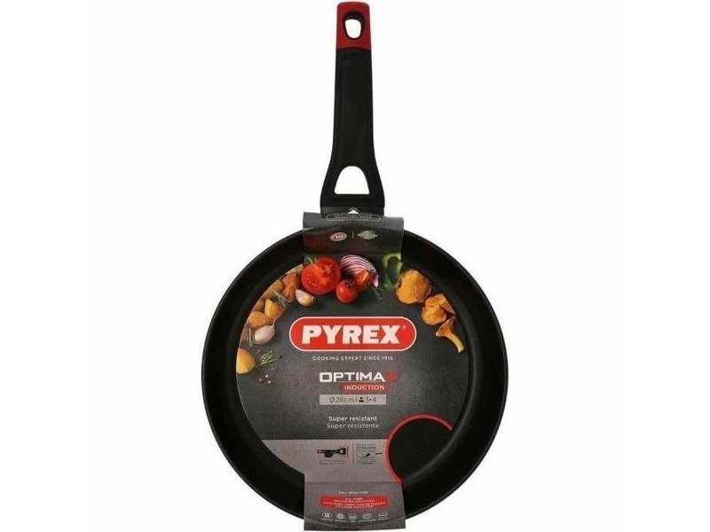 Тиган Pyrex Черен Неръждаема стомана Алуминий Ø 28 cm