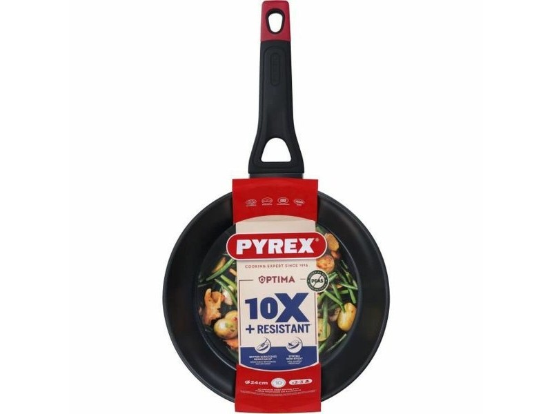 Тиган Pyrex Черен Червен Алуминий