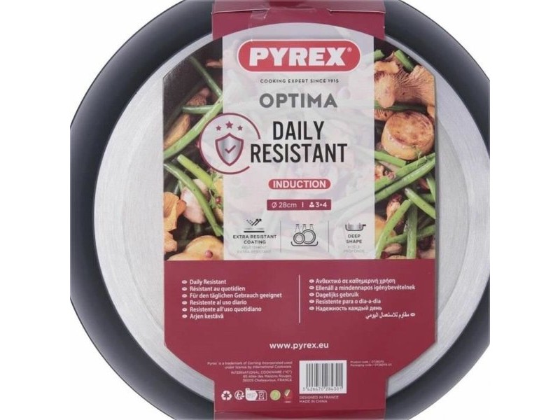 Тиган Pyrex Черен Алуминий