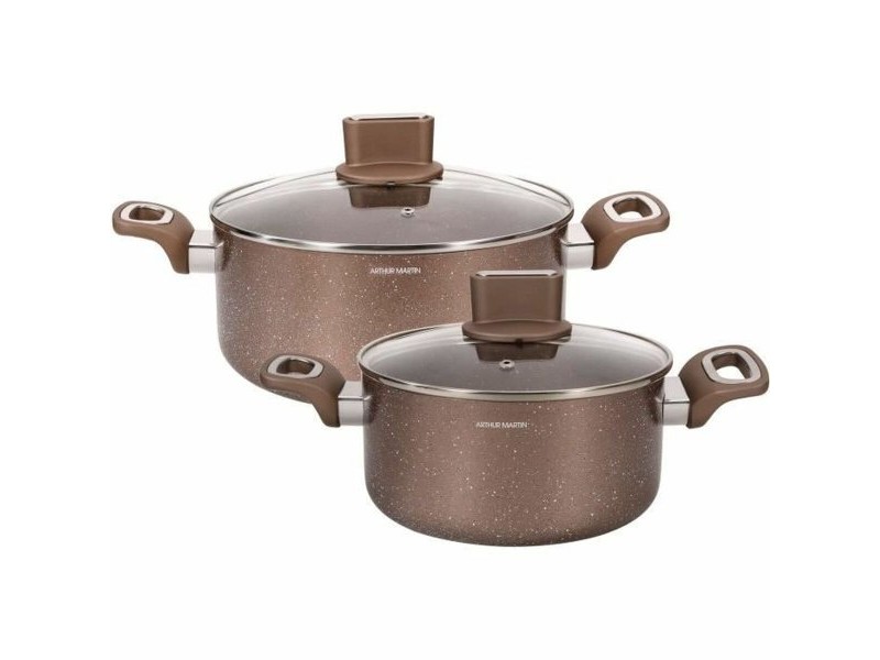 Касерола с Капак Arthur Martin Розов 4,5 L 4 Части
