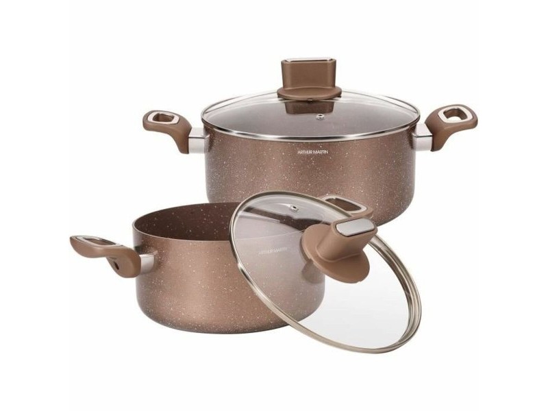 Касерола с Капак Arthur Martin Розов 4,5 L 4 Части