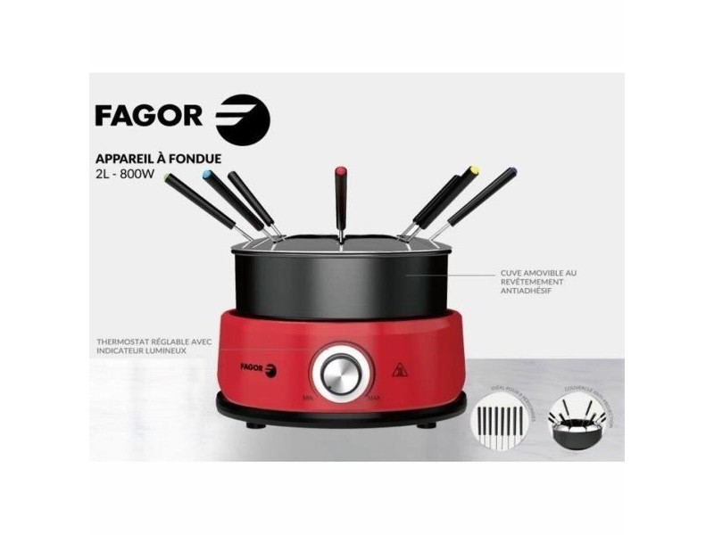 Уред фондю Fagor FGF800 800 W 1,6 L