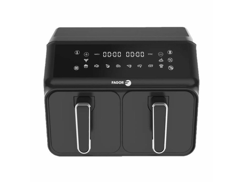 въздушен фритюрник Fagor FG2X4L Черен noir 2200 W 8 L