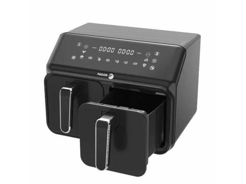 въздушен фритюрник Fagor FG2X4L Черен noir 2200 W 8 L