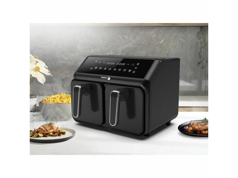 въздушен фритюрник Fagor FG2X4L Черен noir 2200 W 8 L