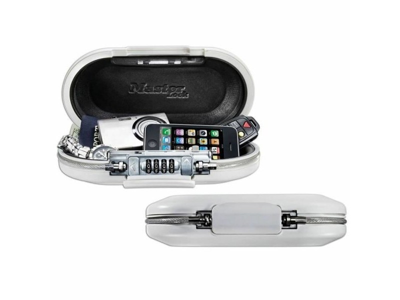 Преносим сейф със защитен кабел Master Lock 5900EURDWHT Бял ABS 700 ml 6 x 12,9 x 24 cm