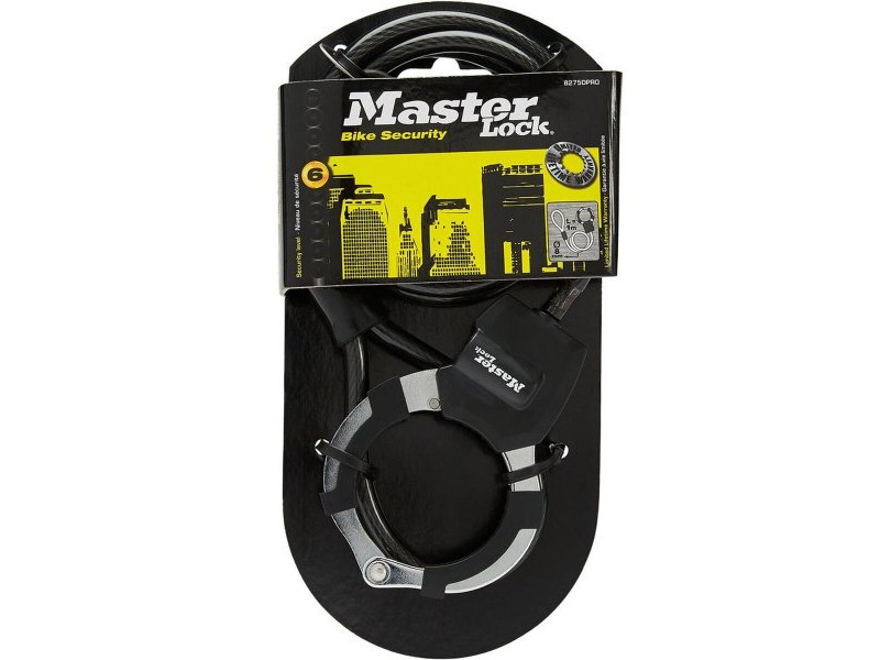 Кабел с катинар Master Lock Черен