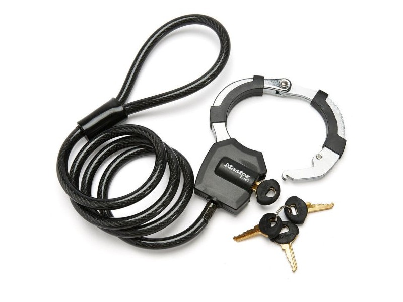 Кабел с катинар Master Lock Черен