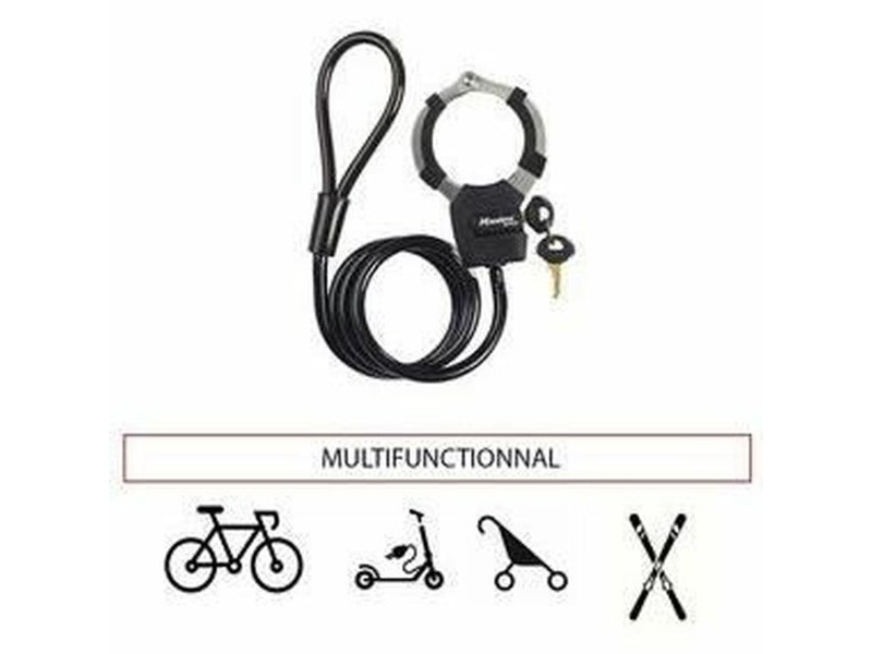Кабел с катинар Master Lock Черен