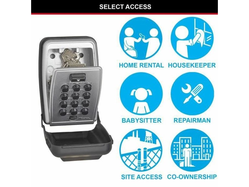 Сейф за Ключове Master Lock 5423EURD Черен Черен/Сив цинк
