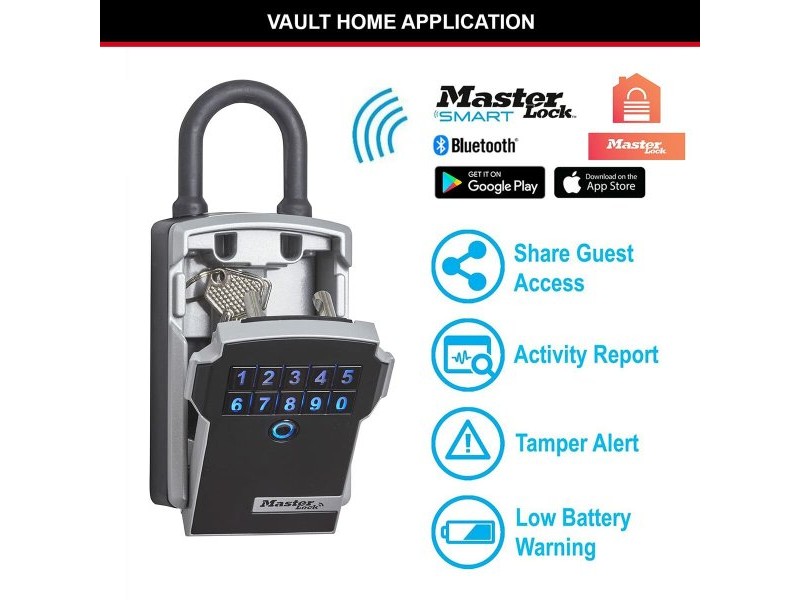 Сейф Master Lock 5440EURD Ключове Черен/Сребрист цинк 18 x 8 x 6 cm (1 броя)