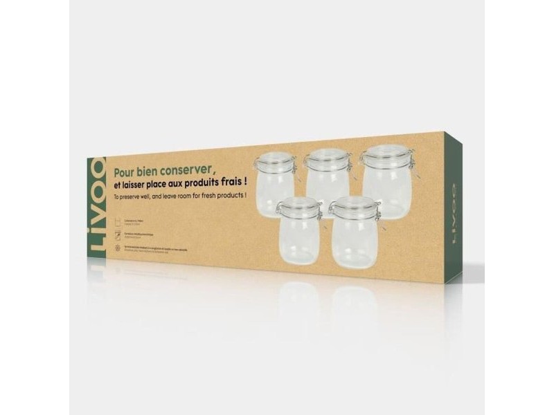 Буркани Livoo Прозрачен Боросиликатно Стъкло 750 ml 5 Части