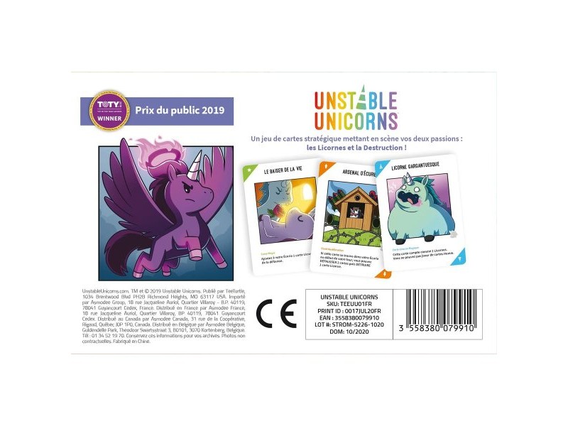 Настолна игра Asmodee Unstable Unicorns (FR)
