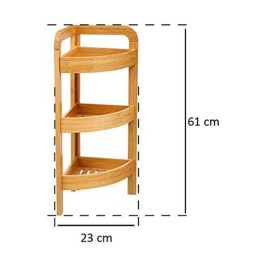 Ъглови Шкафове 5five Simply Smart 23 x 23 x 61 cm Кафяв 3 Рафтове