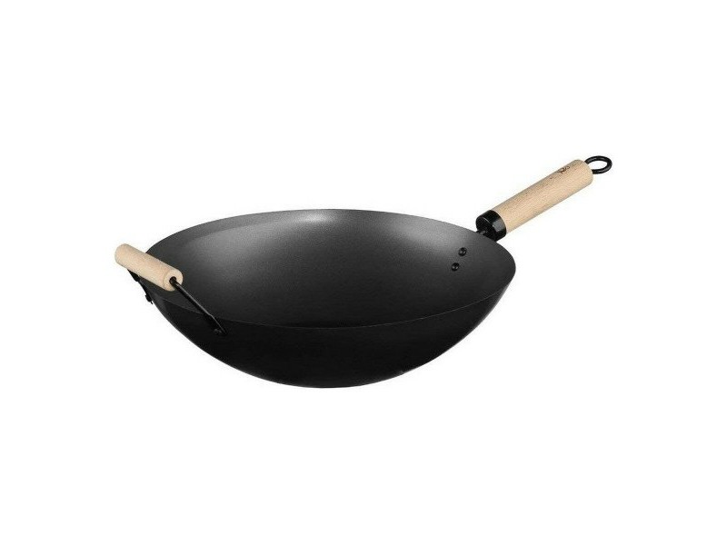 Уок Тиган Secret de Gourmet Черен Неръждаема стомана Ø 35 cm