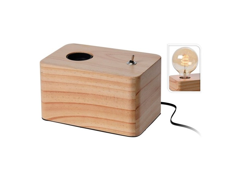 Настолна лампа Atmosphera Дървен Кафяв 40 W 220-240 V