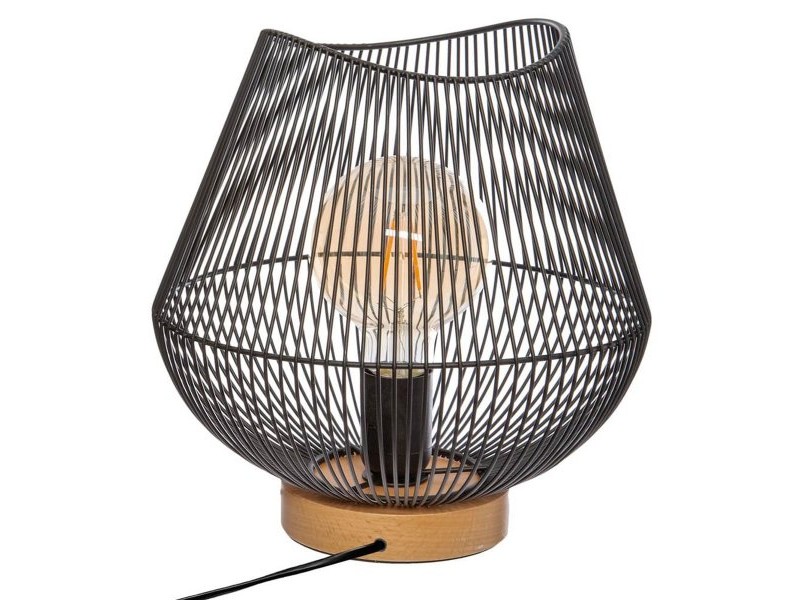 Настолна лампа Atmosphera Jena Черен Метал 40 W (Ø 28 x 26 cm)