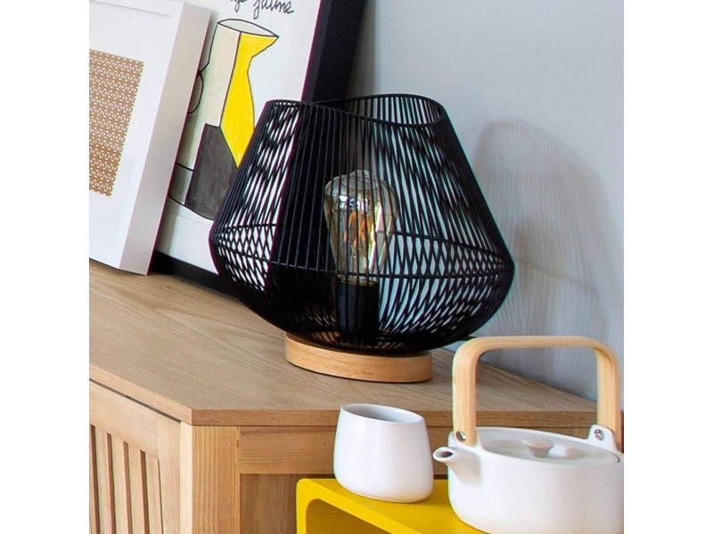 Настолна лампа Atmosphera Jena Черен Метал 40 W (Ø 28 x 26 cm)