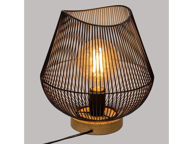 Настолна лампа Atmosphera Jena Черен Метал 40 W (Ø 28 x 26 cm)