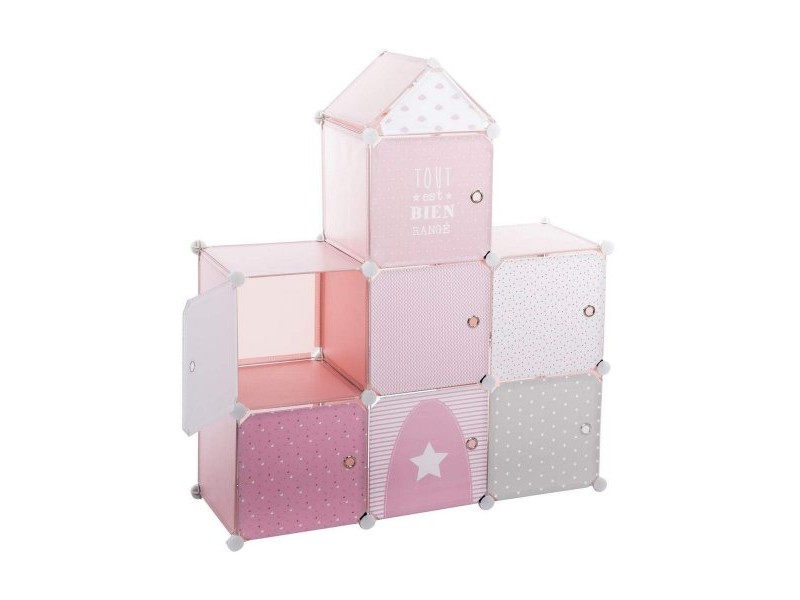 Лавица Atmosphera Pink Castle Детски Модулна полипропилен (95,5 x 32 x 109 cm)