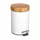 Кошче с педал 5five Simply Smart Natureo Бял Естествен 3 L