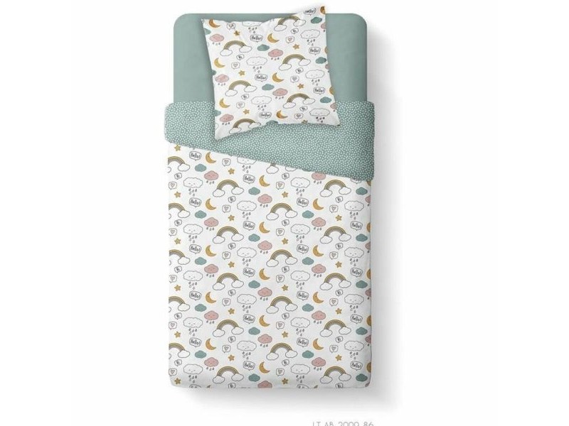 Комплект покривка за завивка TODAY Бял Единично легло 140 x 200 cm Детски 2 Части