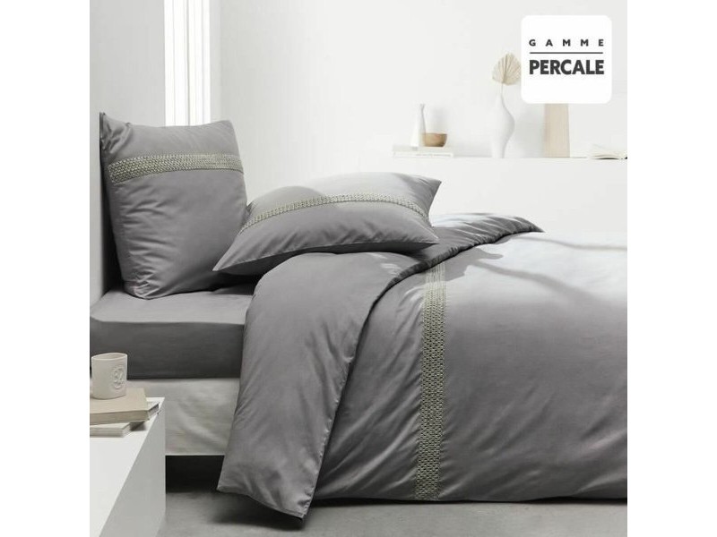 Комплект покривка за завивка TODAY Percale Сив 220 x 240 cm
