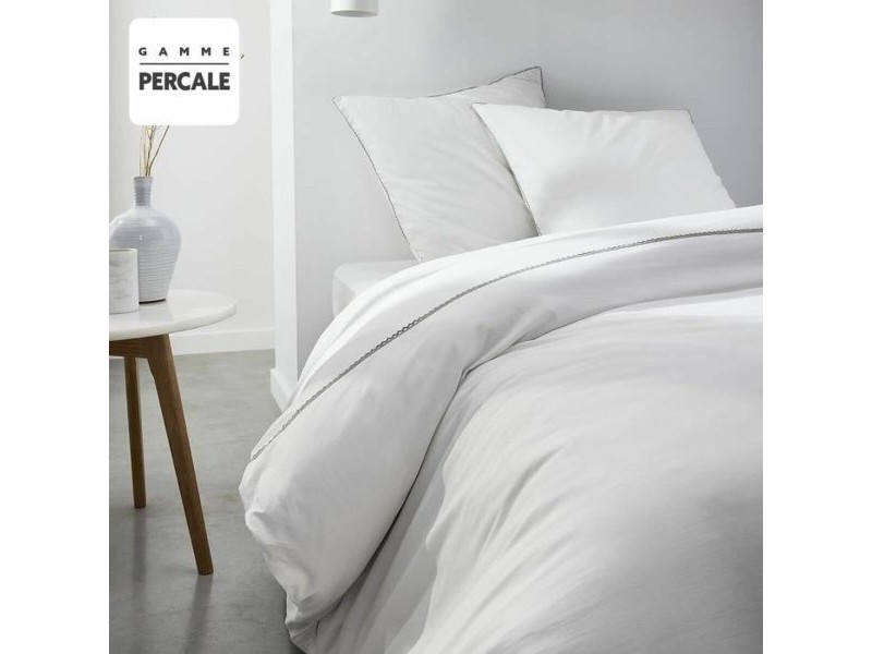 Комплект покривка за завивка TODAY Percale Бял 240 x 260 cm Ресни