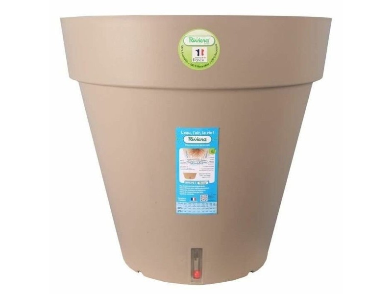 Саксия Riviera Кафяв Тъмнокафяв полипропилен Пластмаса Кръгъл Pall Ø 50 cm