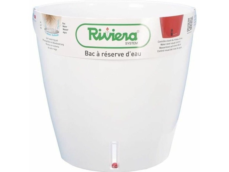Саксия Riviera Бял Кръгъл